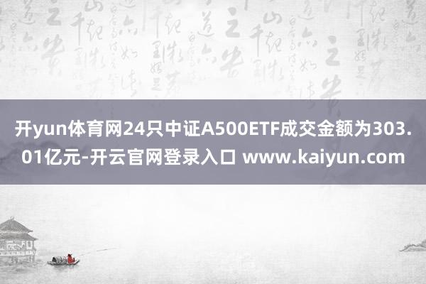 开yun体育网24只中证A500ETF成交金额为303.01亿元-开云官网登录入口 www.kaiyun.com